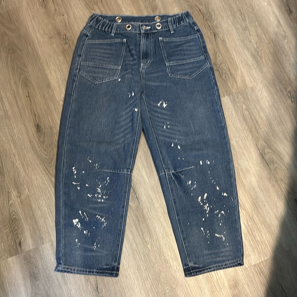 Stylish Blue Women's barrel Jeans
